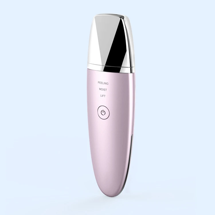 

Ultrasonic beauty personal care acne pore beauty equipment facial cleaner ultrasonic skin scrubber, Pink