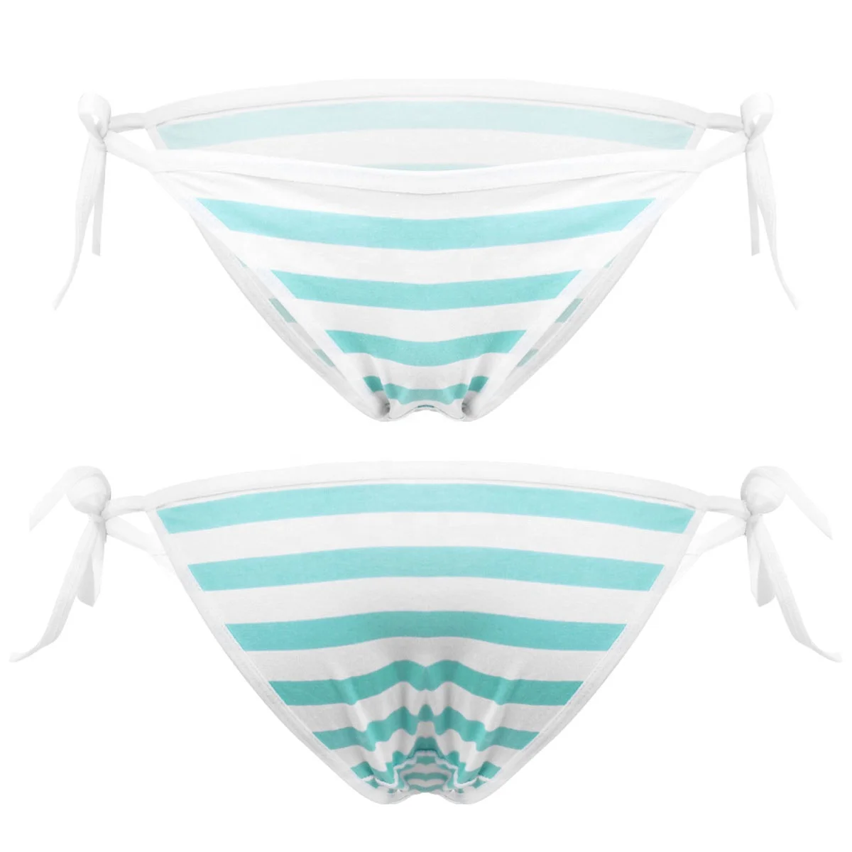 

Sexy Panties Women's Soft Cotton Underpants Hot Cute Stripe Japanese Style Low-Rise Tie-on Waist Bikini Briefs Underwear