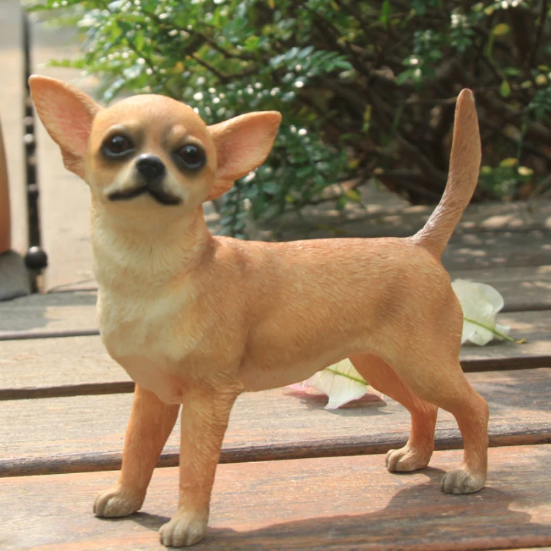 

Luxury Cafe Windows Animal Simulation Super Little Puppy Dog figurine Chihuahua, Shown in the picture