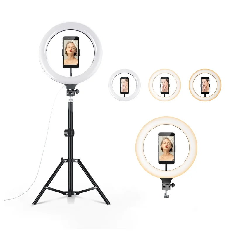 

anillo de luz 10 inch led selfie ring light with tripod stand