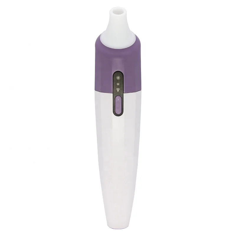 

HD display soft silicone head pore cleansing portable electric vacuum blackhead remover, White
