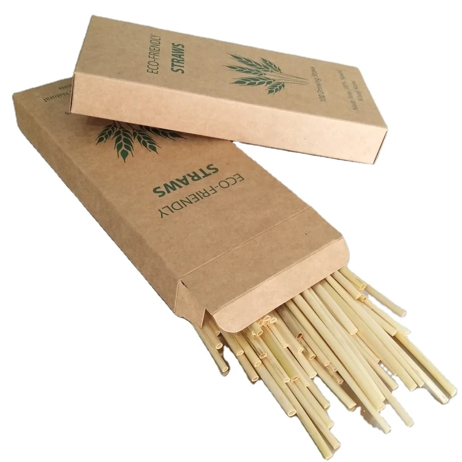 

Special Packaging Disposable Custom Wholesale Natural Eco Friendly Biodegradable Wheat Straws For Drinking Wheat Straw, Natural color