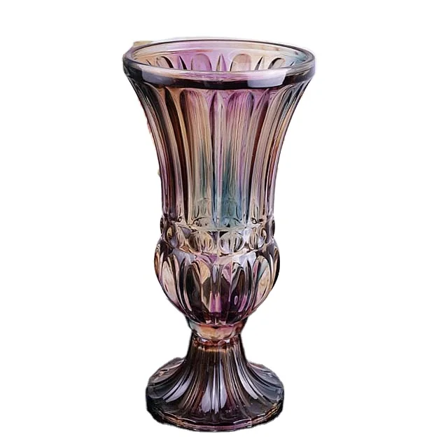 

New Selling Vase Crystal Transparent Vase Hot Sale Cylinder Vase Glass, Amber