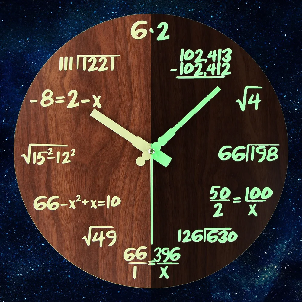 

Nordic cheap big luminous office simple classic luxury brown Home Decoration art Quartz digital wooden Modern Wall Clocks wall