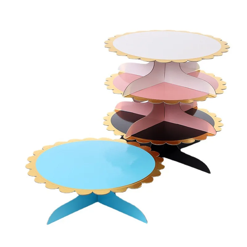 

Light Color Simple Wedding Cake Stands 35*35 Cupcake Stand Cute Cake Plinth Stand Sets