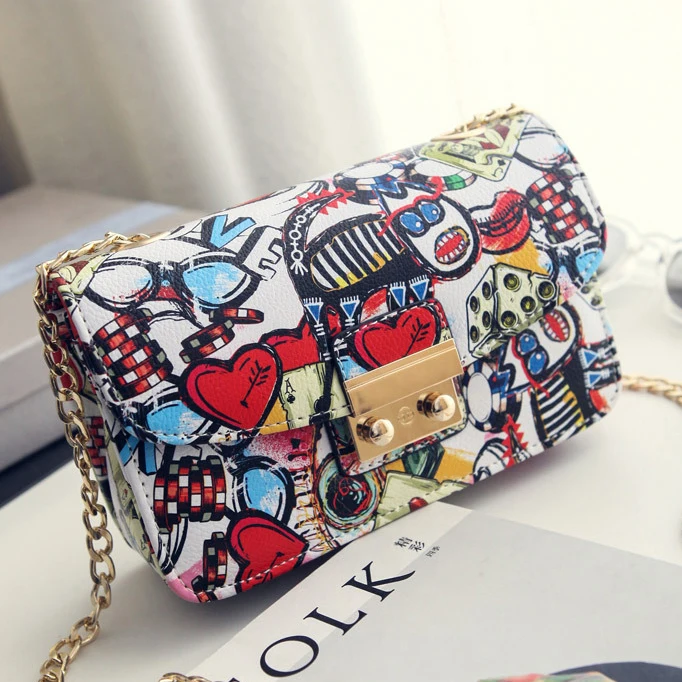 

Fashion Design Graffiti Bag Luxury Handbags Travel Letter Print Crossbody Shoulder Bag Ladies Purses for Women, Customized color