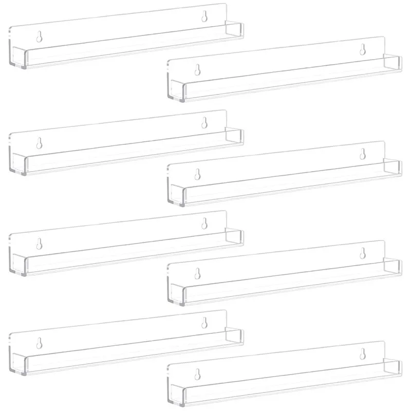

Wall-mounted Clear Acrylic Nail Polish Display Shelf