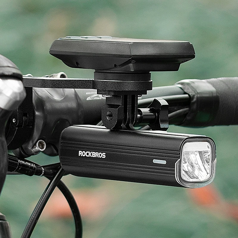 

ROCKBROS Bicycle Head light for Computer Holder Bike Front Light Flashlight 1000Lumen USB Rechargeable Light