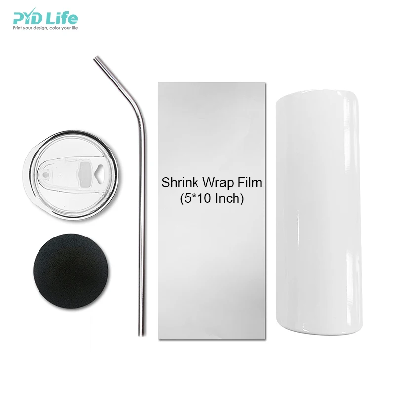 

PYD Life Hot Sale RTS4 20oz Straight Skinny Sublimation Blanks Skinny Tumbler Cups in Bulk, White