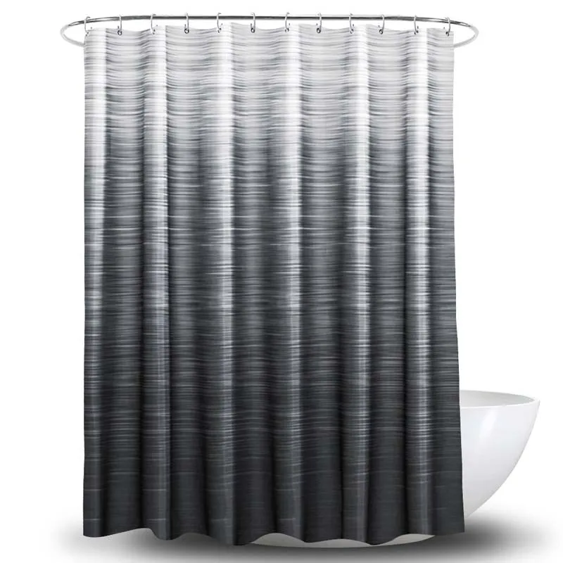 

EUR 3D Designer Gradient Printed Striped Shower Curtain Waterproof Mildew Thick 100% Polyester Fabric Toilet Partition Curtain, Custom color