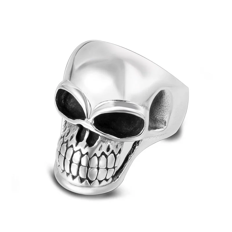 

2021 Sailing Jewelry Punk Skull Mens Ring Dad Father Gifts Ring Stainless Steel Skull Ring