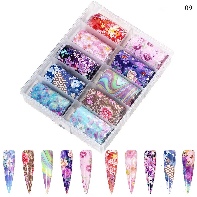 

Hot-sale Nail Foil Transfer Paper Wrap Transfer Tips Nail Art DIY Decoration Stickers