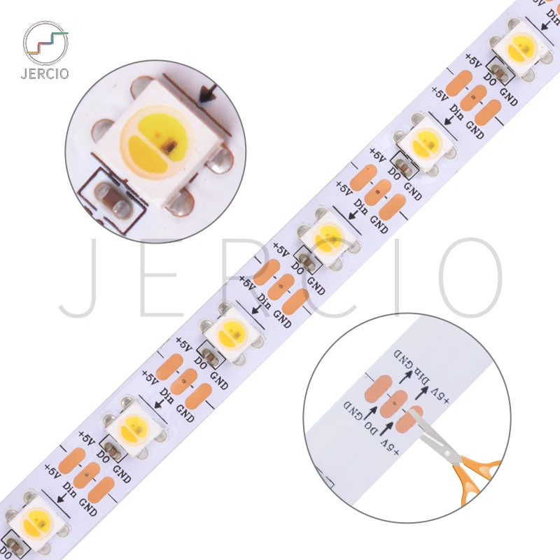 JERCIO SK6812 / WS2812 / XT1511-WWA   individually addressable high brightness LED pixel strip