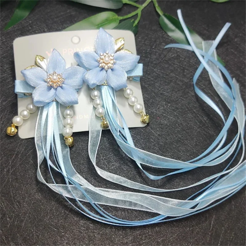 

2pcs Kids / Toddler Girls' Sweet Daily Wear Solid Colored Polyester Hair Accessories Blue Purple Red  Clips & Claws