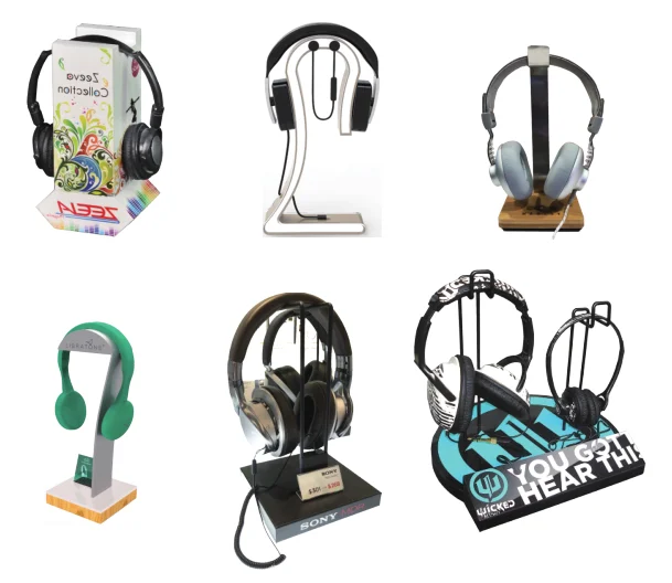 Cheap Tabletop Headphone Stand Metal Display Headset Hanger For Sale