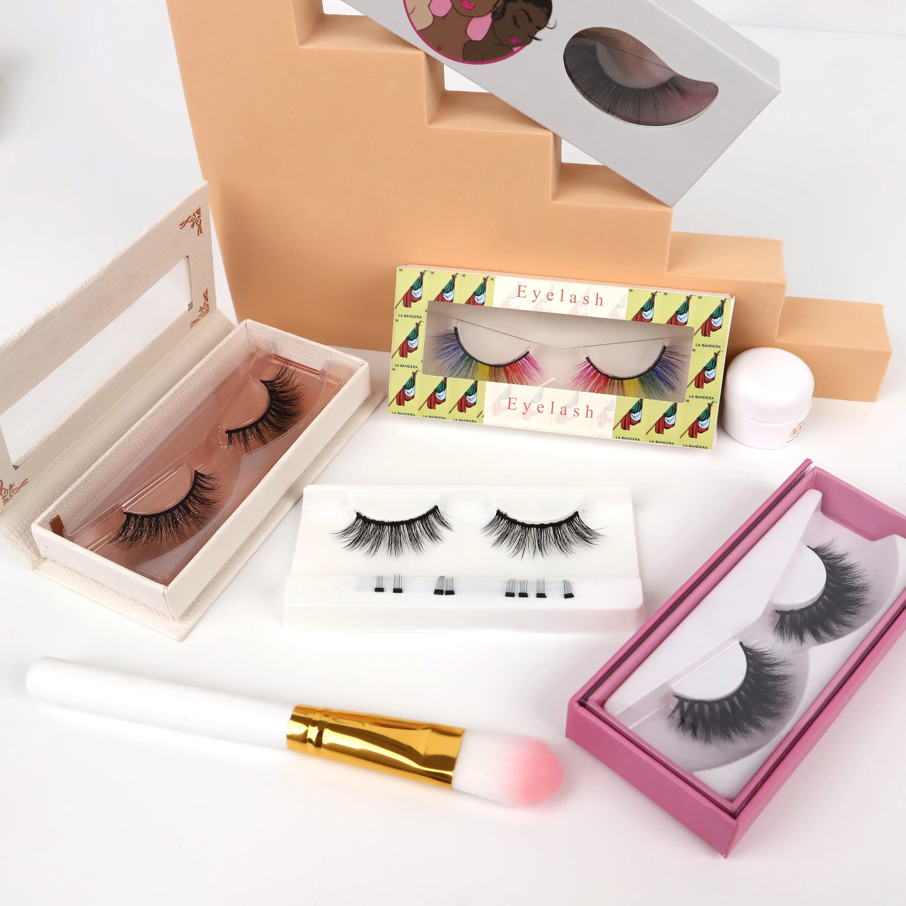 

Wholesale lash new style unique lashes 25mm long fluffy mink eyelashes