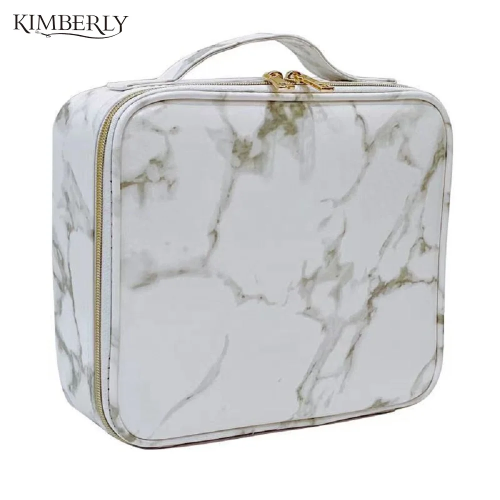 

Marble Makeup Bag Cosmetic Logo White Vein Gold 3 Pack Travel Portable Economic Pattern Bags New Sesign Marblestorage Vanity, Colors