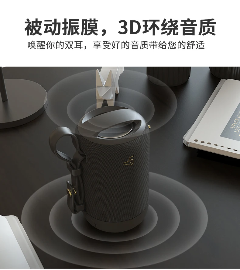 Outdoor waterproof speaker BT5.0 series 1+1/U disk /TF card/audio output/leather cord portable/hands-free communication - ANKUX.COM