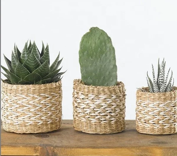 
Beautiful Water hyacinth flower basket , storage basket 