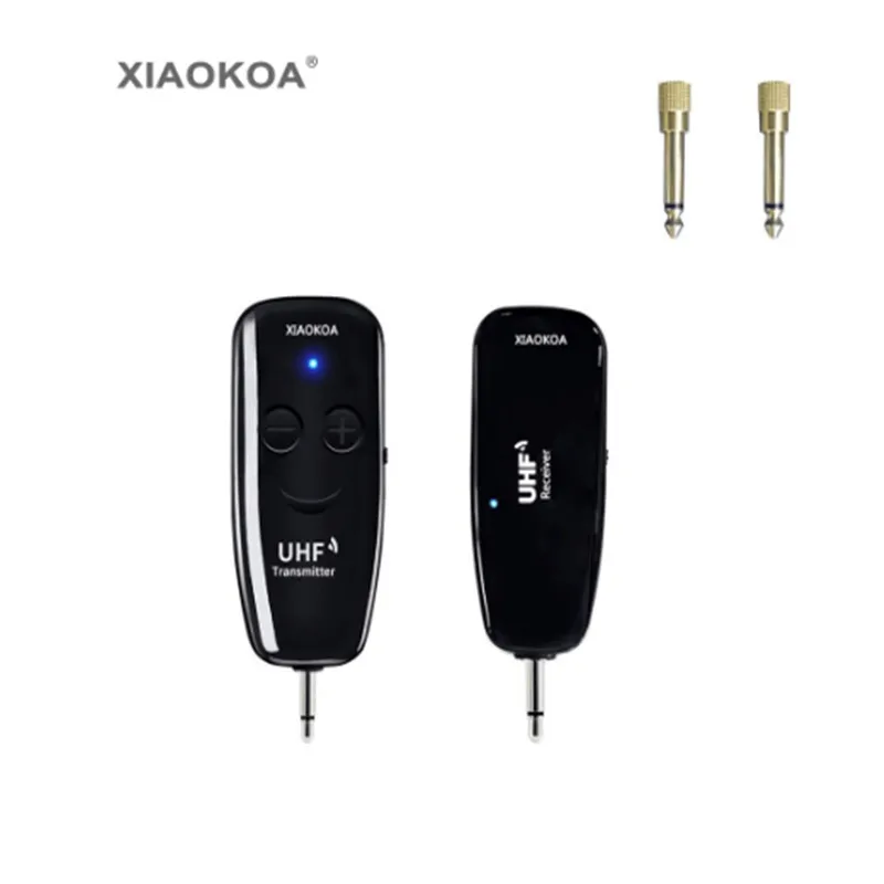 

XIAOKOA UHF Wireless Transmitter and Receiver Wireless Electric Guitar Microphone Transmitter Receiver System Wireless Systems