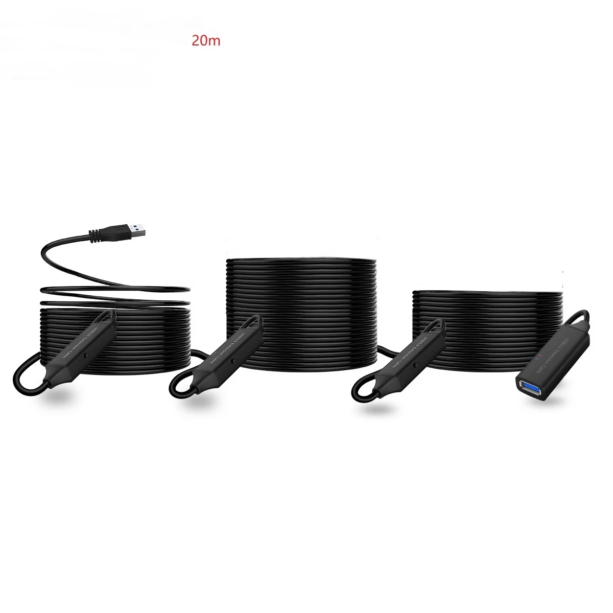 

Black active usb 3.0 extension cable 20m with IC RTS5411 in stock