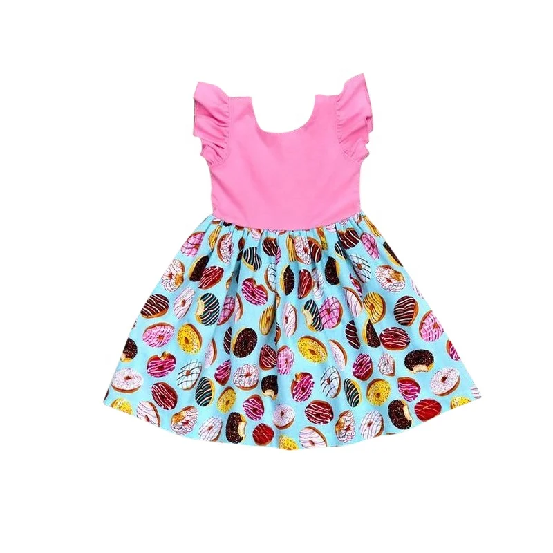 

Girls Boutique Clothing Kids Spring Milk Silk Tunic Dress 1 Year Girl Baby Birthday Girl Donuts Dress
