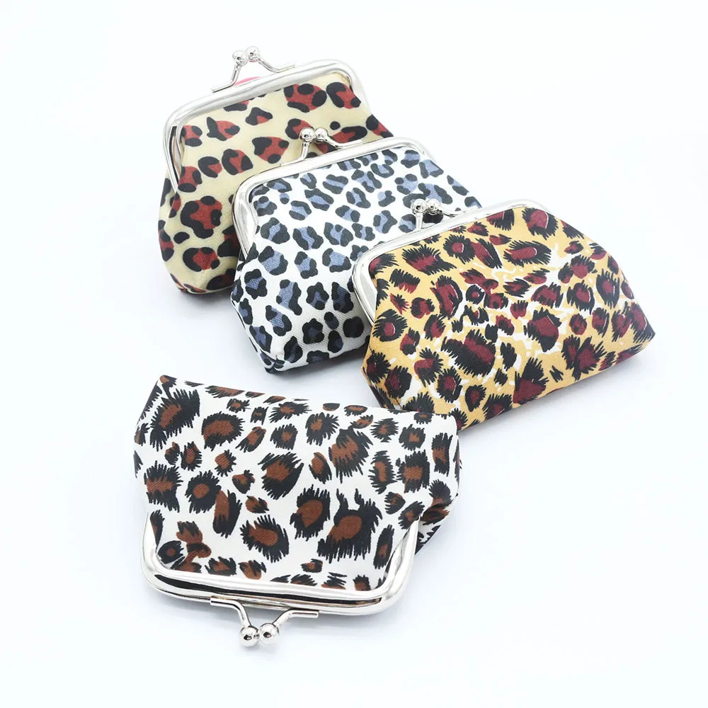 

Wild Animal Pattern Small Purses Printed Hasp Metal Buckle Closure Fashion Mini Satin Leopard Coin Purse Bag for Women Girls, 4 choices