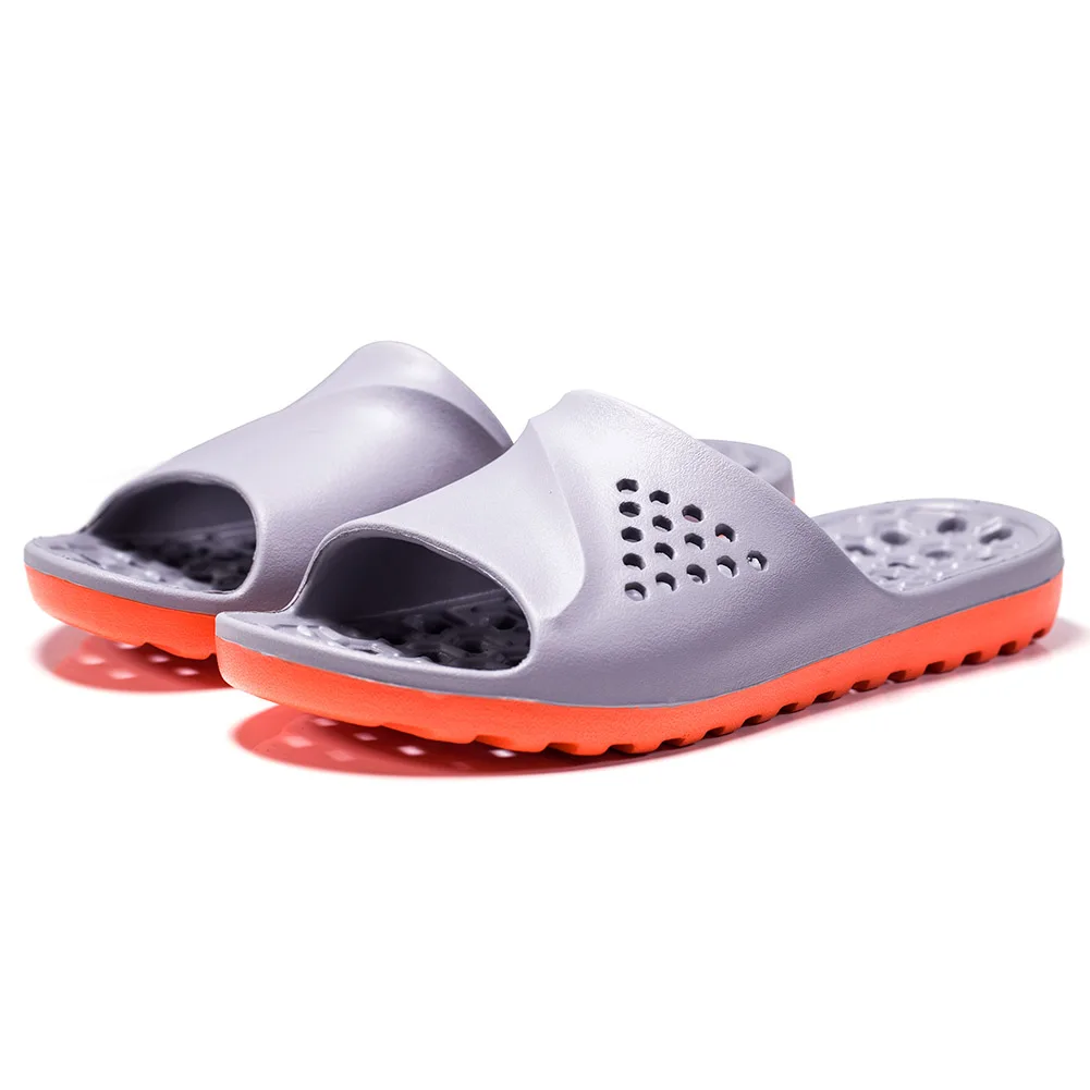 

men's summer bathroom slipper non-slip hotel supplies indoor bath sandals hollow slippers for men's