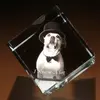 Lovely Crystal Stand Laser Dog Block For Home Decoration