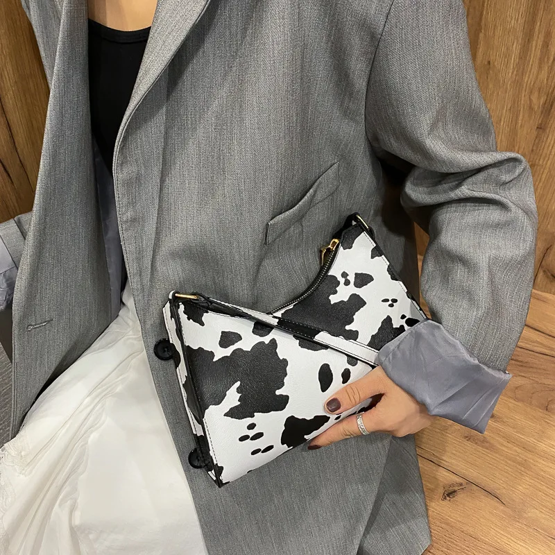 

Zebra Print Women Luxury Handbag PU Leather Simple Underarm Shoulder Bags Female Daily Design Totes Purse Pouch