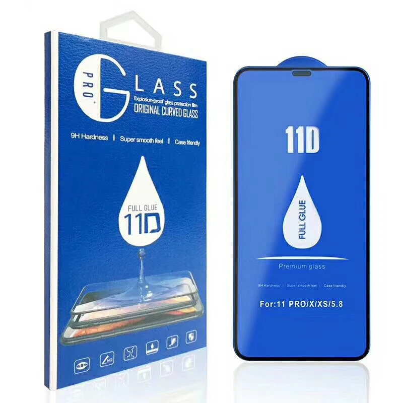 

Full Coverage 11D Tempered Glass Screen Protector For iPhone 11 12 PRO MAX XR XS MAX Glass Protector For Samsung