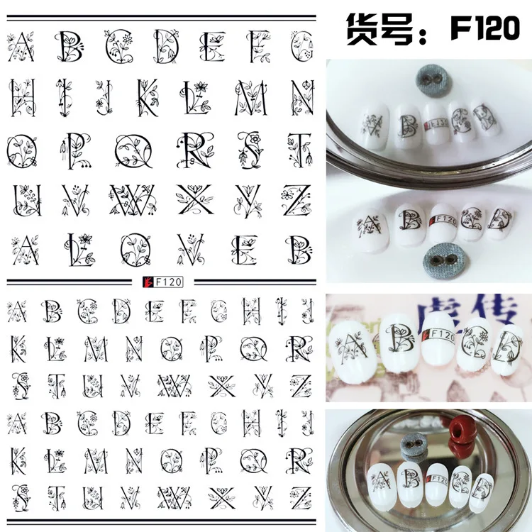 

3D Nail Art Sticker Decal Manicure Gold Stripe Love Heart Glitter Decorations For Nails Accessories, Picture