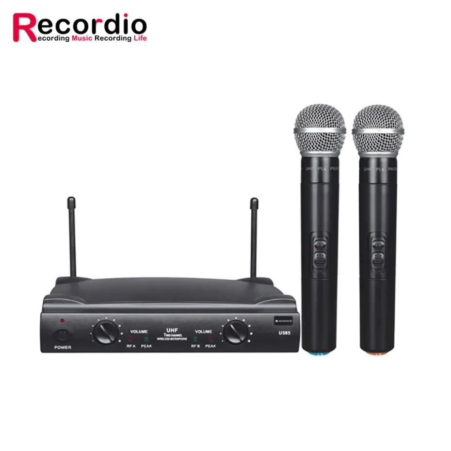 

GAW-V744 Multifunctional Karaoke Interview Wireless Microphone Made In China, Silver&black