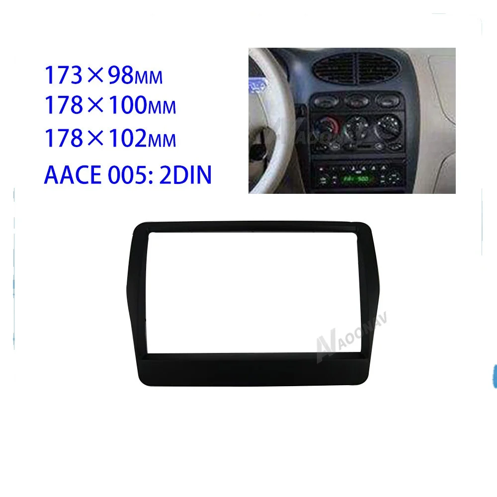 

2 Din Car Fascias Stereo Radio Audio Panel Navi Frame Dash Kit For Chery QQ ME 2010 Car refitting DVD frame Multimedia fascia