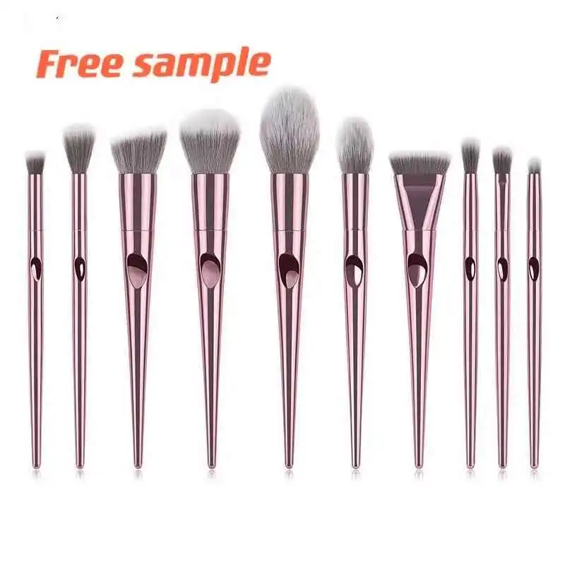 

Luxury Bling Private Label Silicone Glitter Makeup Brushes Set With Pink Diamond Custom Logo Package PU Cosmetic Bag, Customized color