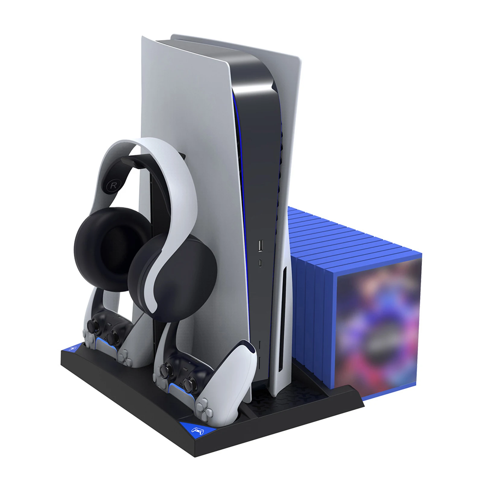 

NEW PG-P5013 wireless game controller charger All in One Stand charger for PS5 and PS5 Accessories with cooling fan