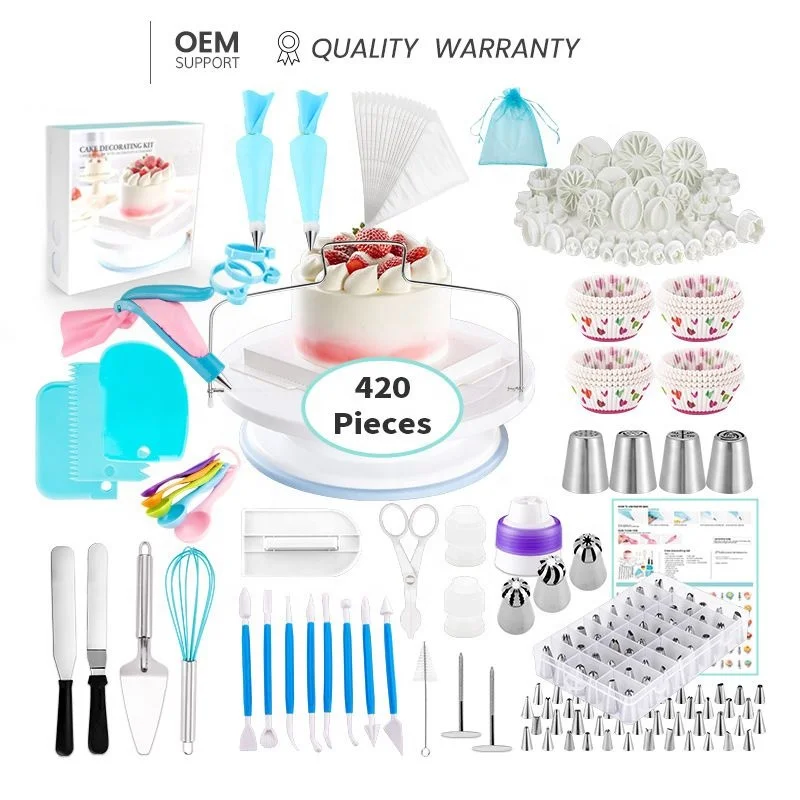 

Latest hot selling stainless steel cake tools baking combo mold set, Picture color