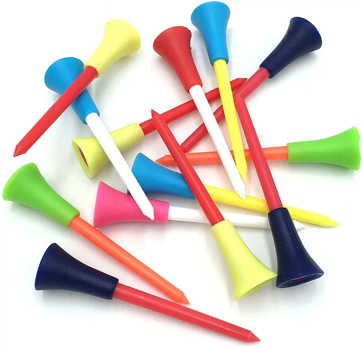 

Plastic Golf Tees 3-1/4 Inch Durable Rubber Cushion Top Golf Tee