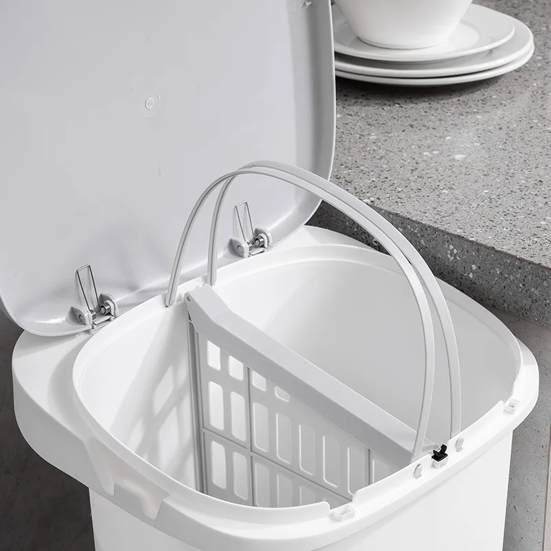 
Manufacturer produce home kitchen plastic double trash bins 