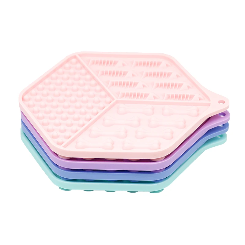 

Lick with Strong Suction Cups for Dog Silicone Dog Licking Pad Mat On Wall, Blue, pink, green, purple