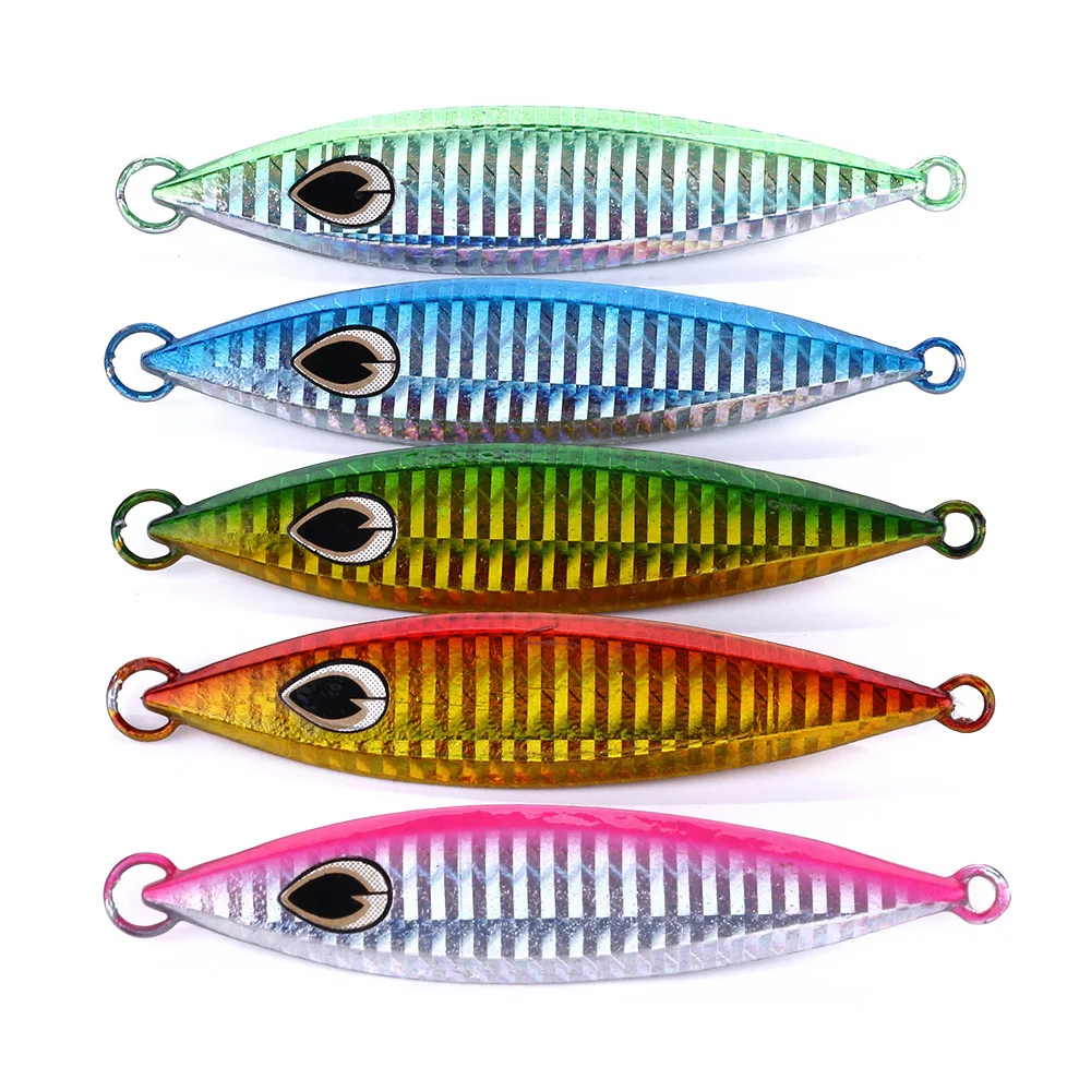 

Isca Artificial Fishing Lure Metal Casting Bait 20g 30g 40g 60g Spinnerbait Slow Pitch Jigs Lure Sahte Yem Vertical Jigging Lure, 5 colors