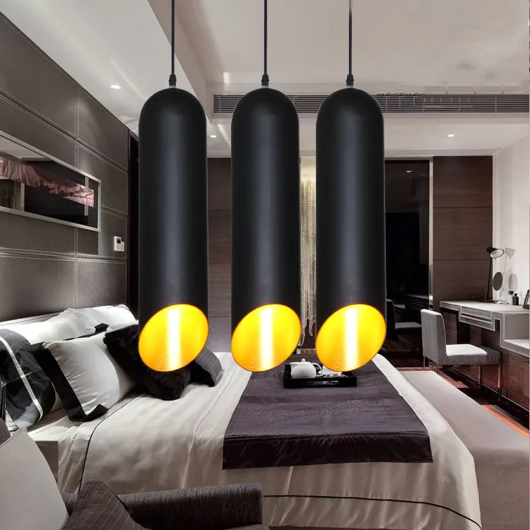 Gold black aluminum modern loft LED hanging lamp light fixture