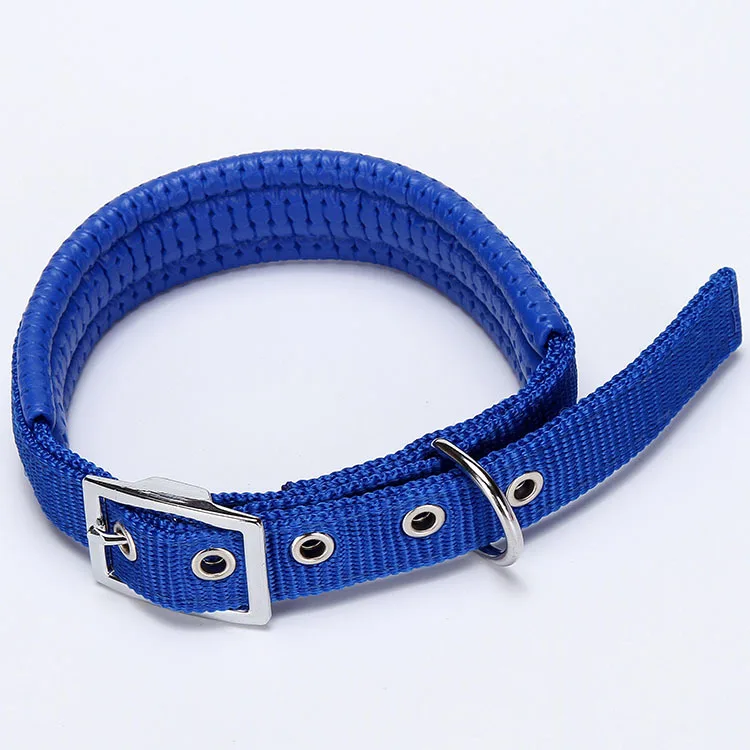 

Dog collar PU soft leather lined foam collar