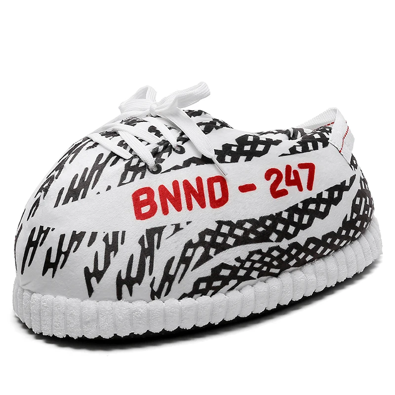 

Wholesale wither warm indoor Lightweight soft plush sports style house shoes fuzzy slippers, 6 colors