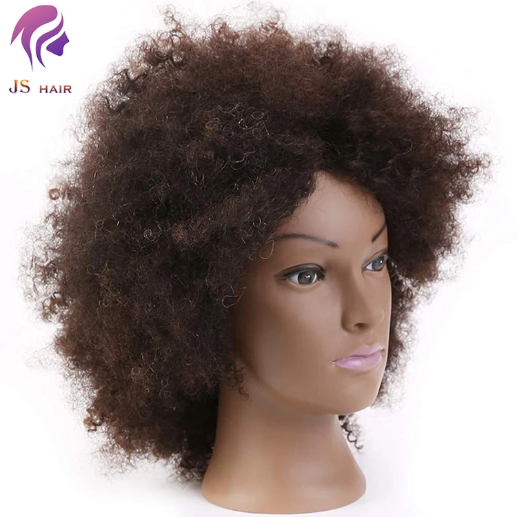 

Fast delivery college doll head real hair afro mannequin head with afro hair for hairdressers training