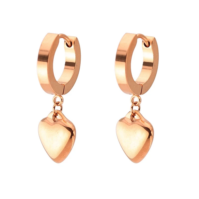 

316L customised heart earring women's hanging earring stainless steel dangling earring, Customized