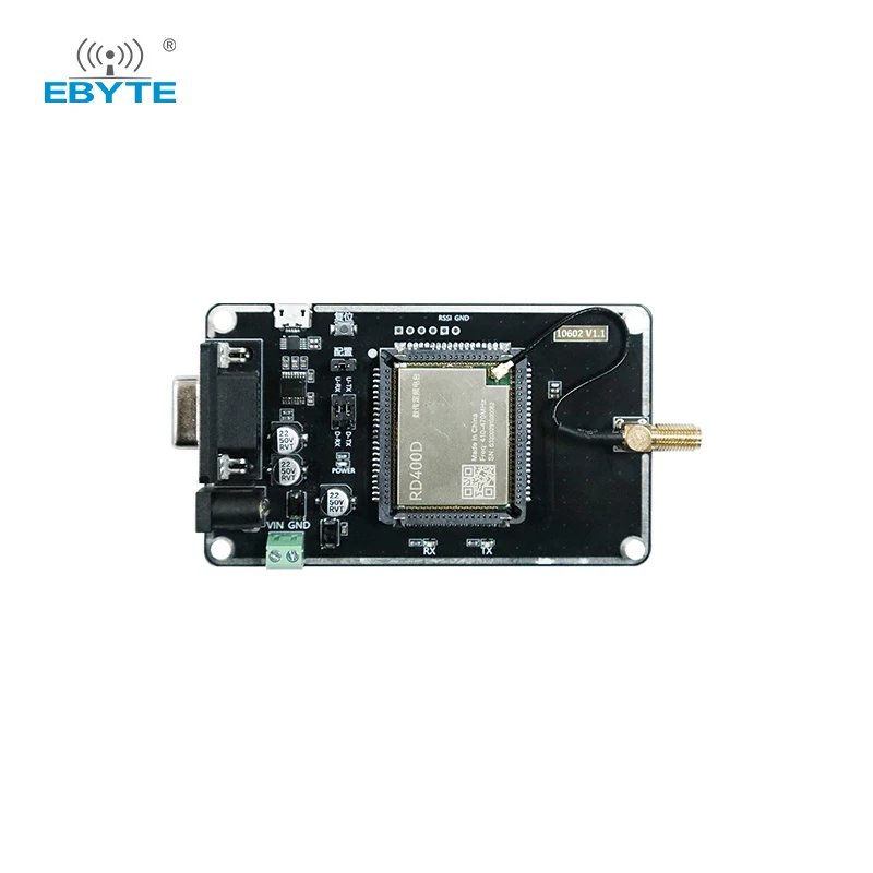 

Ebyte RD400D OEM/ODM UART 5.6Km 410-470MHz 30dBm TRIMATLK/TRIMMARK3/TRANSEOT Module Test board