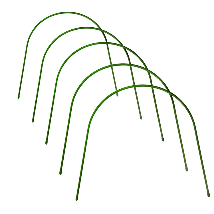 

Hot Selling Greenhouse Hoops Wire Tunnel Hoops Plastic Coated Hoops, Green, black, customized color