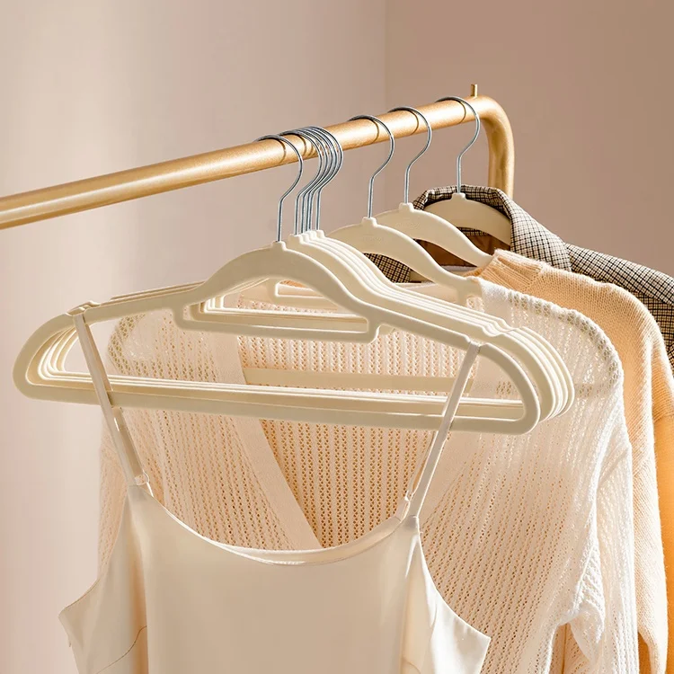 

5 Pcs Multifunctional Bulk Clothes Hangers Space Saver Storage Hanger Non Slip Velvet Hangers for Cloths