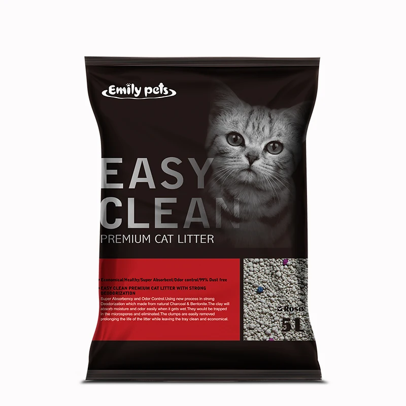 

Bentonite Clay Quick Clumping Cat Sand Arena para gatos de bentonita, Greydish white